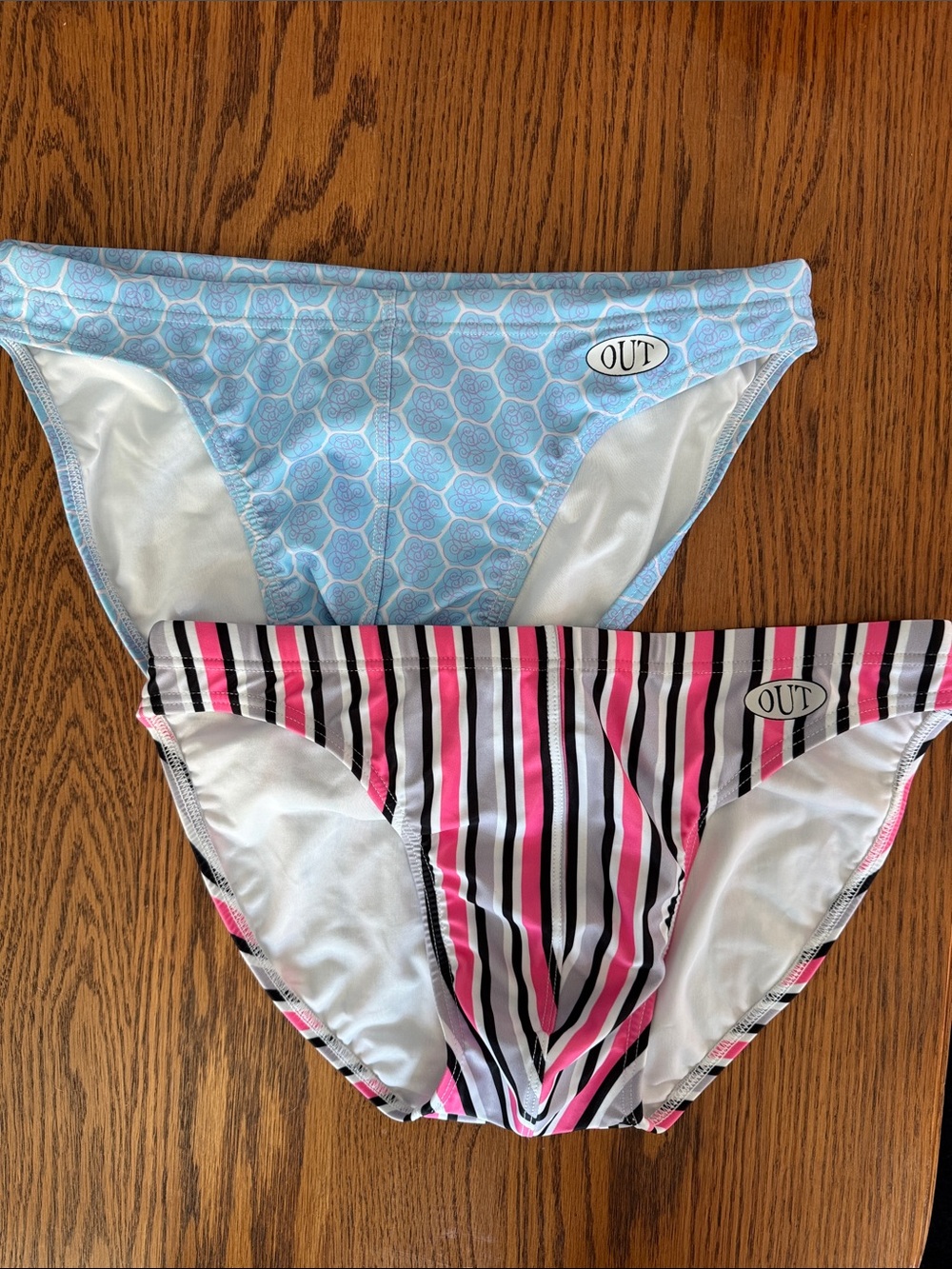 Out Swimwear Swim Brief Bundle - Blue Nexus and Out & Bashful (M)